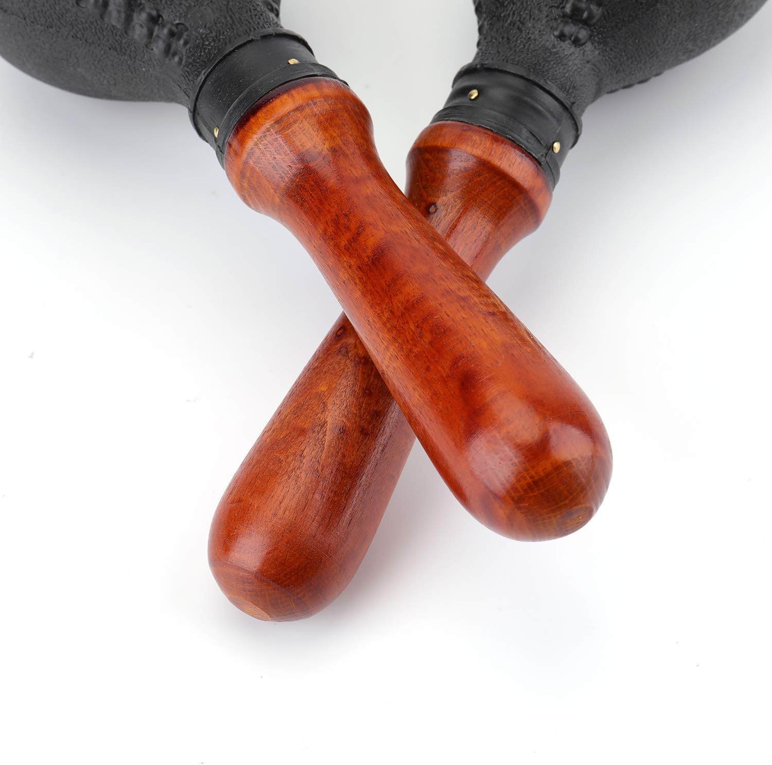 Tiger Plastic Maracas With Wooden Handles (large Fish Tiger